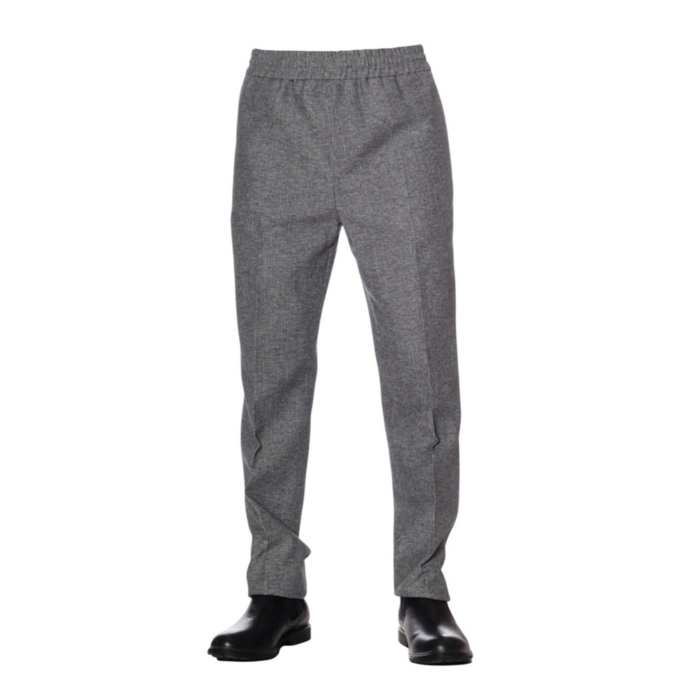 Golden Goose Deluxe Lyman Trousers Grey Textured Elastic Waist Pants M